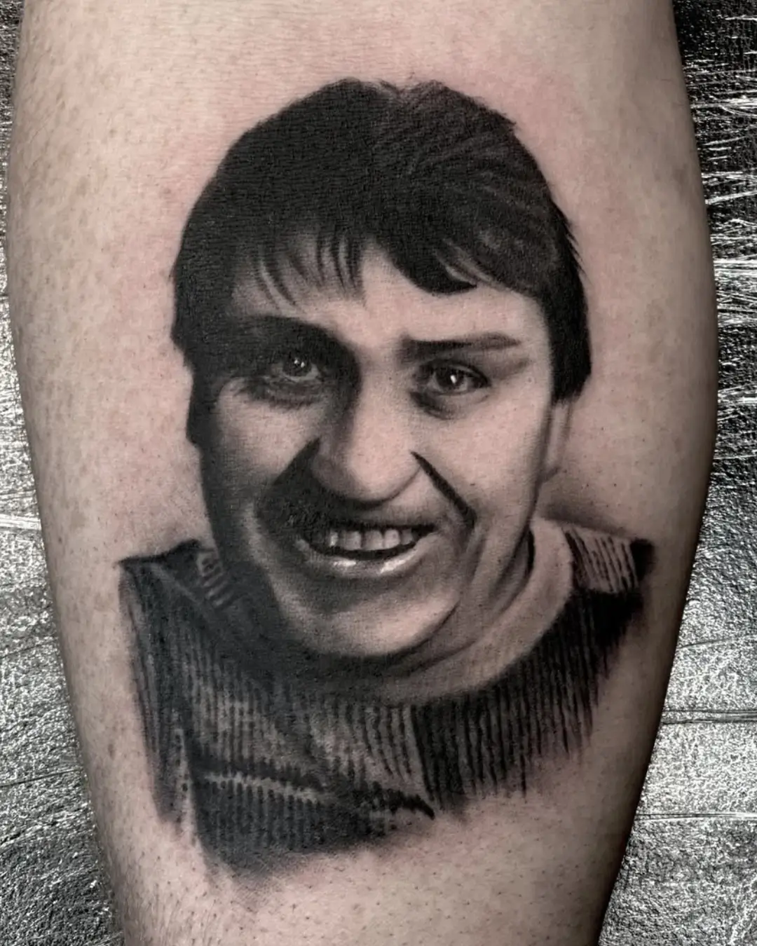 tattoo portrait of man